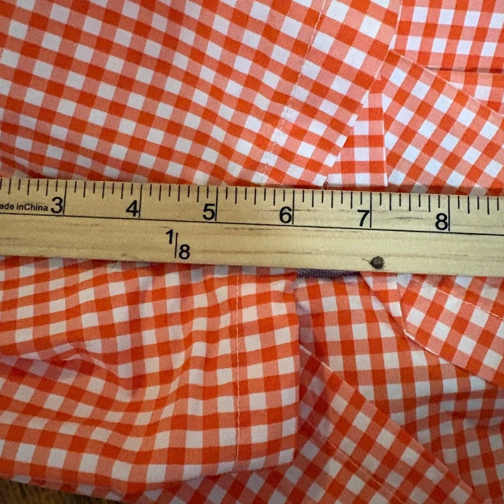 Polo Ralph Lauren NEW Mens 4XB Swim Trunks Orange Gingham Check Preppy Beach